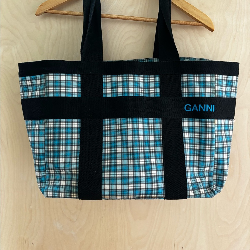 GANNI Plaid Travel/Work Bag